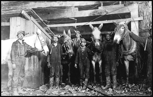 Young Drivers and Trapper Boy - Brown Mine - West Virginia - 1908