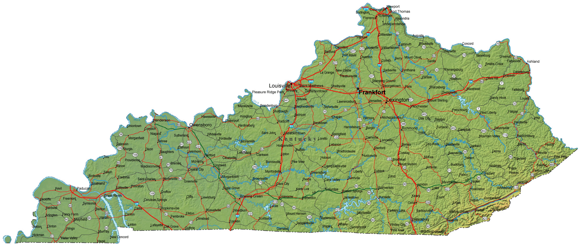 kentucky map